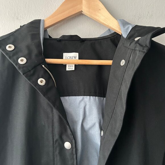J. Crew Black Utility Rain Jacket Women's Size XXS NWOT - Picture 3 of 6